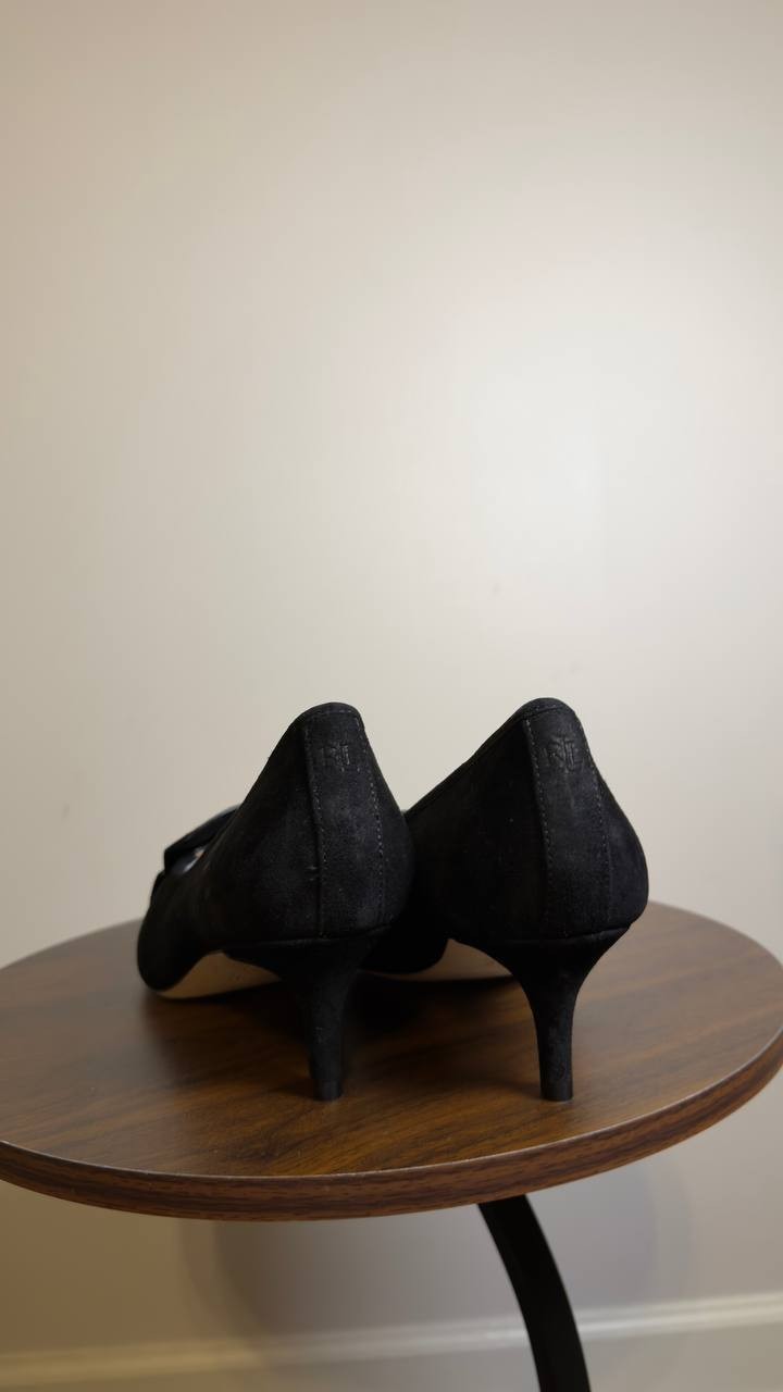 Lauren Ralph Lauren Kiltie Pumps Black 9 B New $195.00