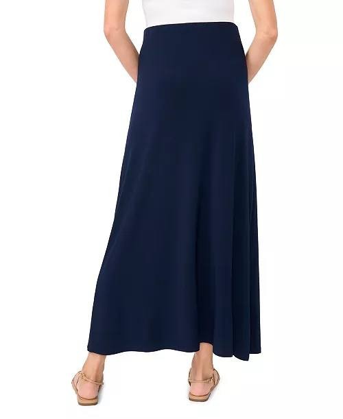 Vince Camuto Smooth Pull‑On Maxi Skirt Classic Navy S NWT $79