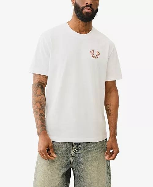 True Religion Men’s Graffiti Puff Logo T‑Shirt White XL $59 NWT