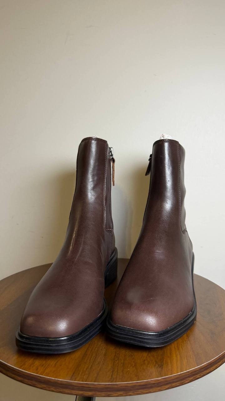 Franco Sarto Gracely Ankle Boot Brown Leather Women’s 8.5M NWB $175