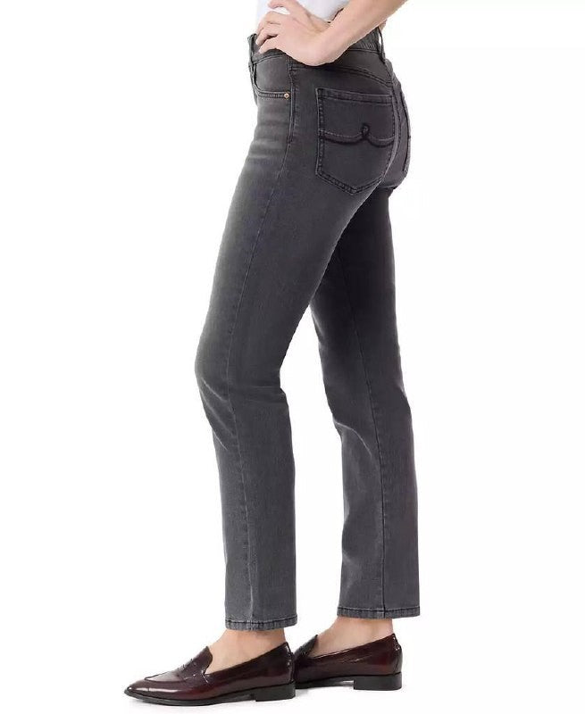 Gloria Vanderbilt High‑Rise Straight Jeans–Whiskers-Size 12 – NWT – MSRP$54