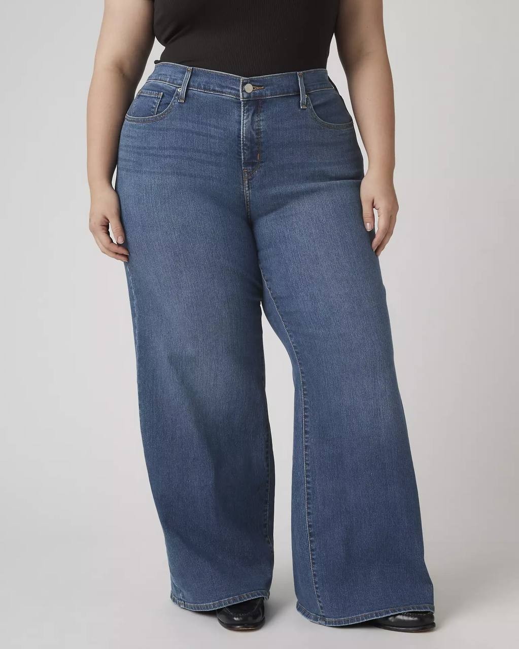 Levi’s 318 Shaping Wide Leg Jeans Plus Size Dark Wash 24W NWT $69.50