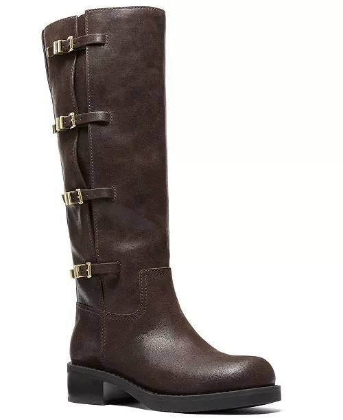 Michael Kors Block Heel Boots Chocolate 8 M New $295.00