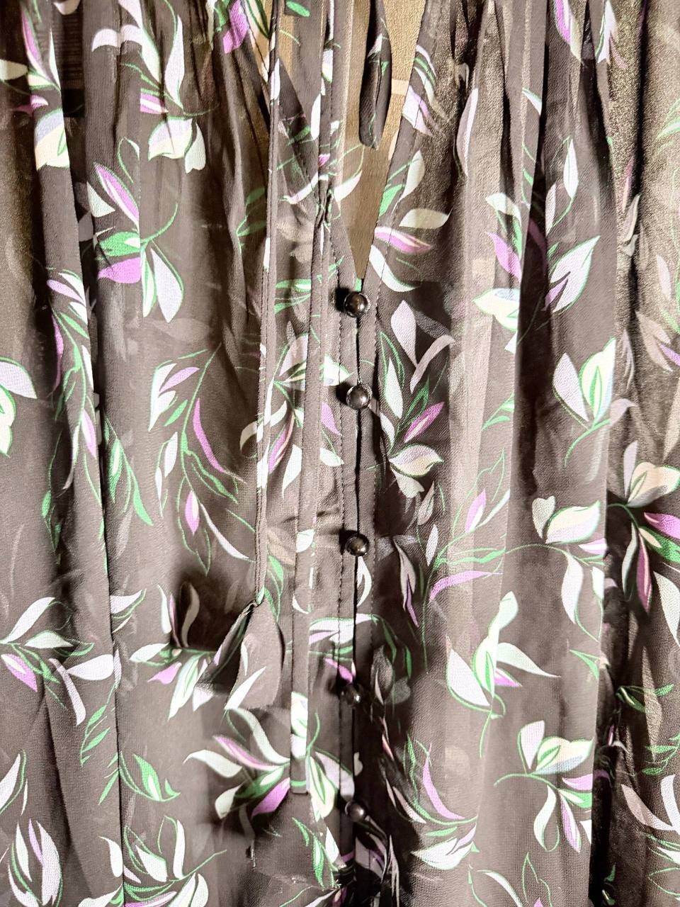 Garcia Black Floral Button Blouse – Size 1XL – NWT