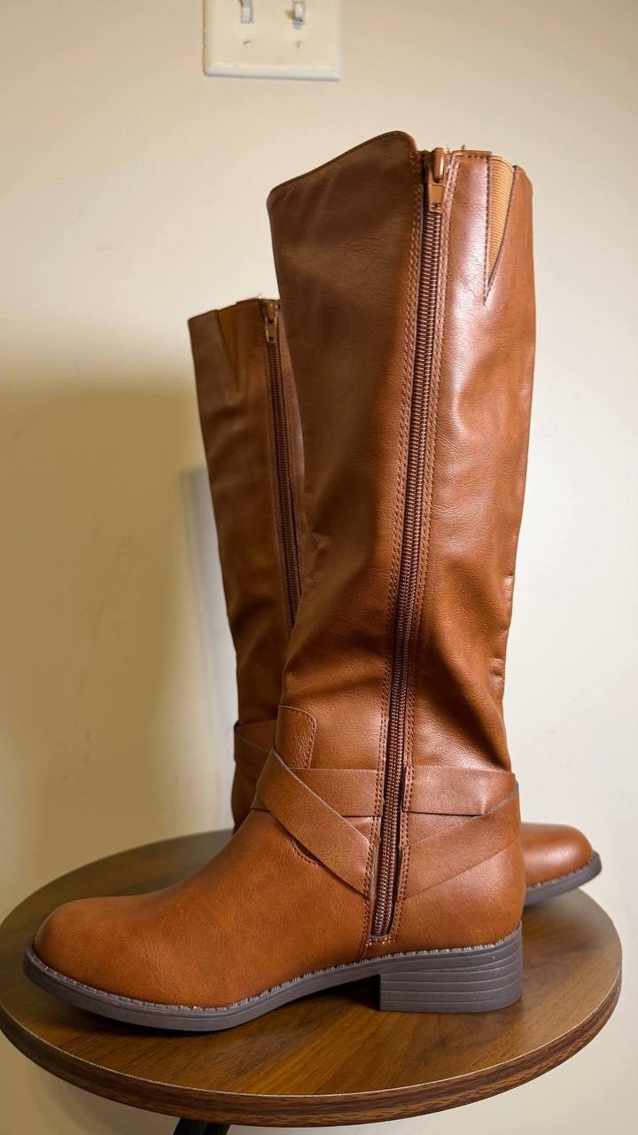 Style & Co Margoo Riding Boots Acorn Brown Women’s 5M NWB $79.90