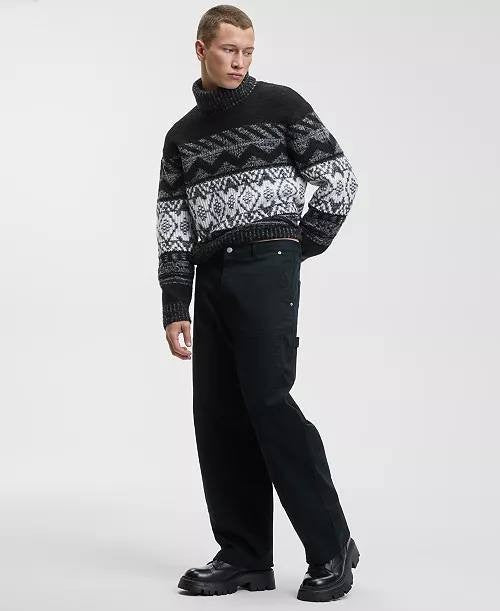 Mode of One Men’s Baggy Tapered Work Pants Black Size 38 NWT