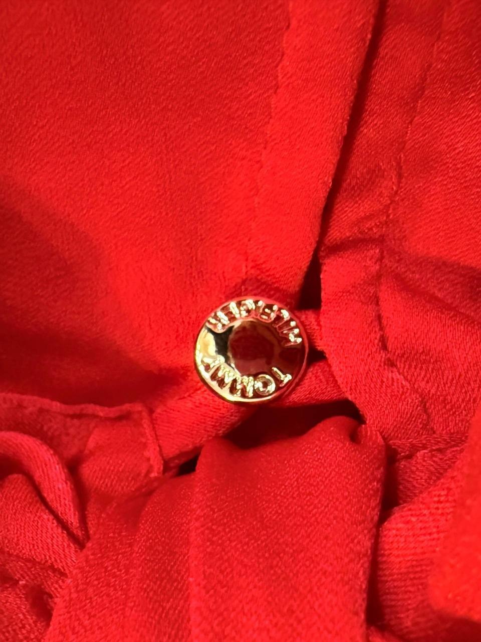 Tommy Hilfiger Sleeveless Blouse – Red – Size XL – Pintuck Front – NWOT-MSRP$59