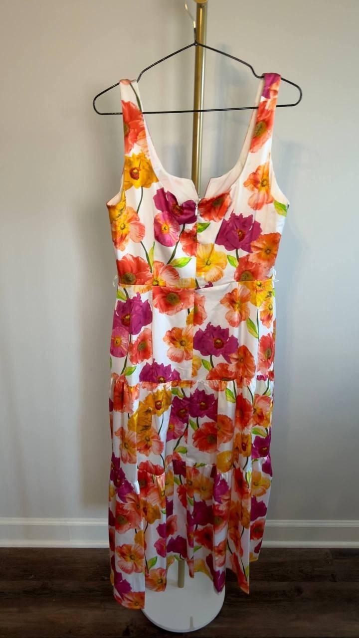 Karl Lagerfeld Paris Floral‑Print A‑Line Dress Floral Multi 8 NWT $169