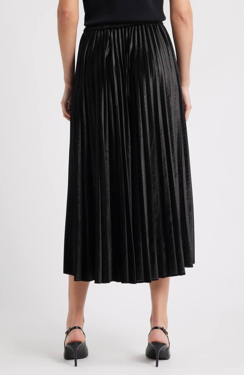 Anne Klein Pull‑On Pleated Velour Skirt – Size XXS – NWT – $119