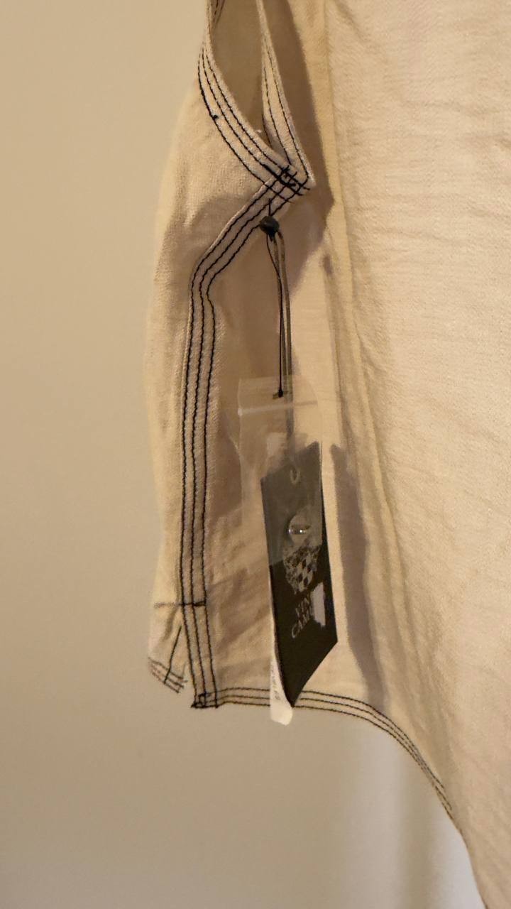 Vince Camuto Top Stitched Sleeveless Top Cream S NWT $79