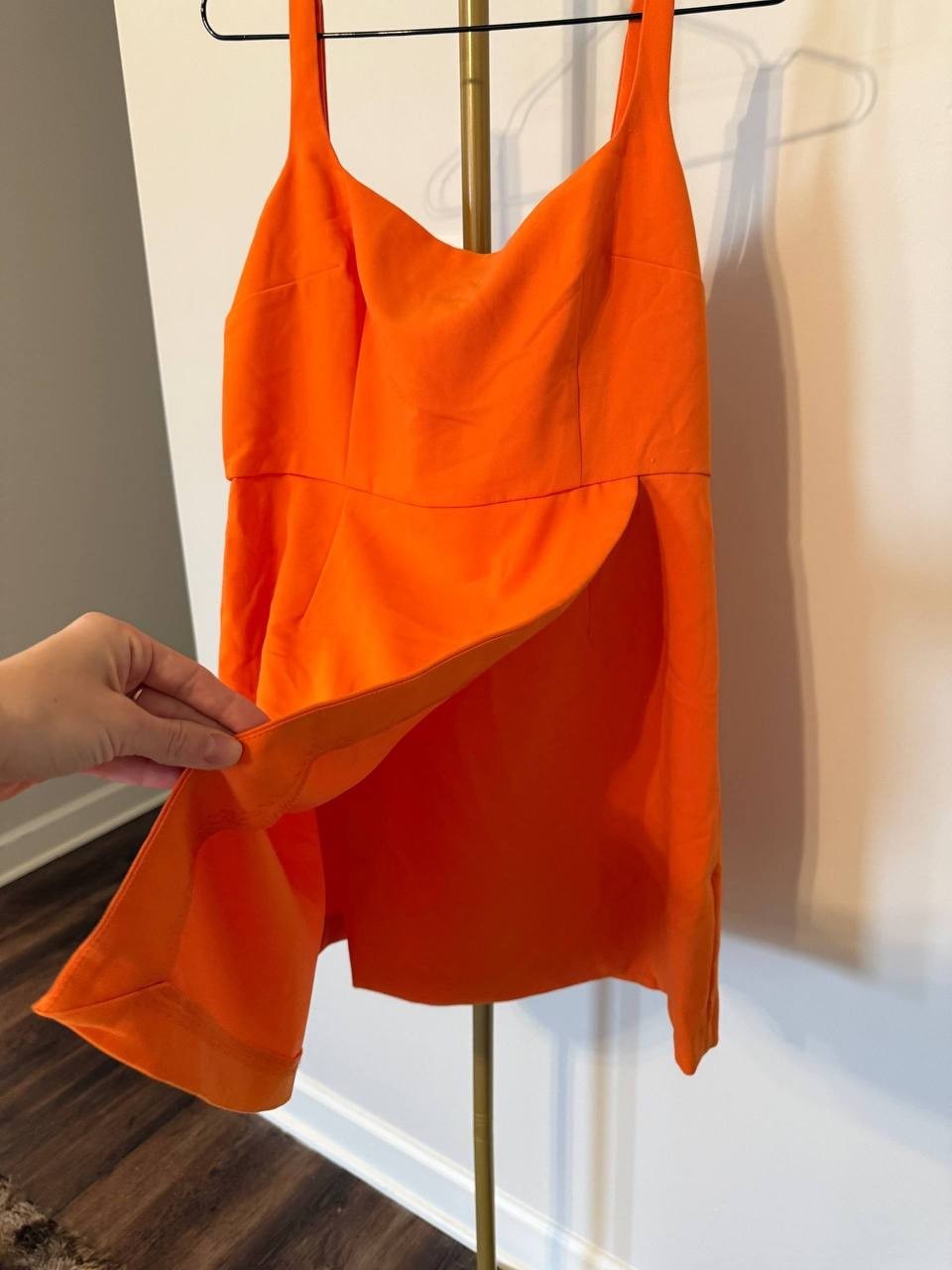 French Connection Whisper Envelope Skirt Orange SIZE10 NWT Chic Modern MSRP$128