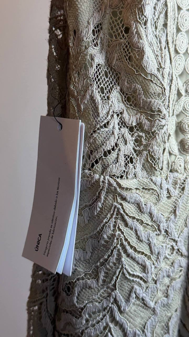 Guess Bodycon Lace Maxi Dress Green Size M NWT $178