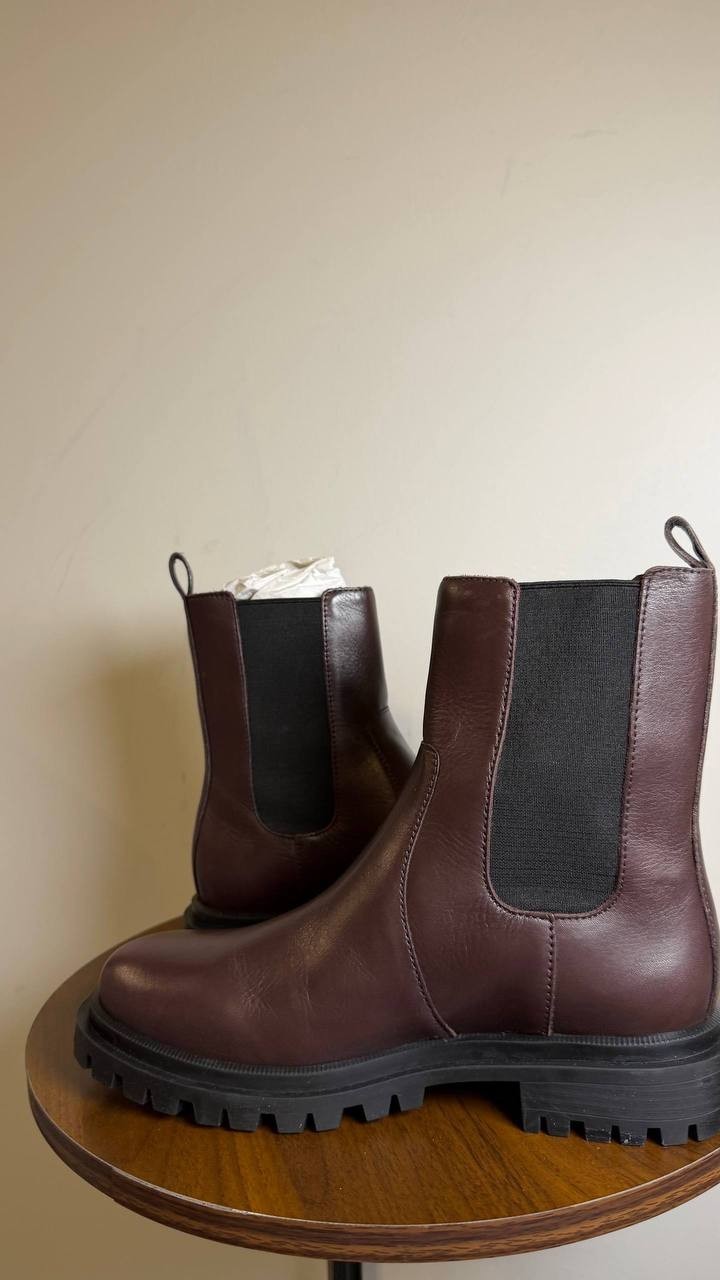 Arezzo Brown Leather Boots 5.5B NIB MSRP $139