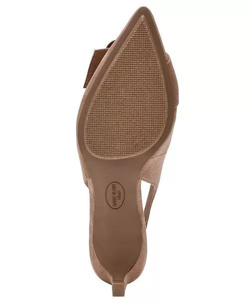 Anne Klein Women’s Ilanna Slingback Pumps Taupe 7.5M Man‑Made MSRP $89 NWB