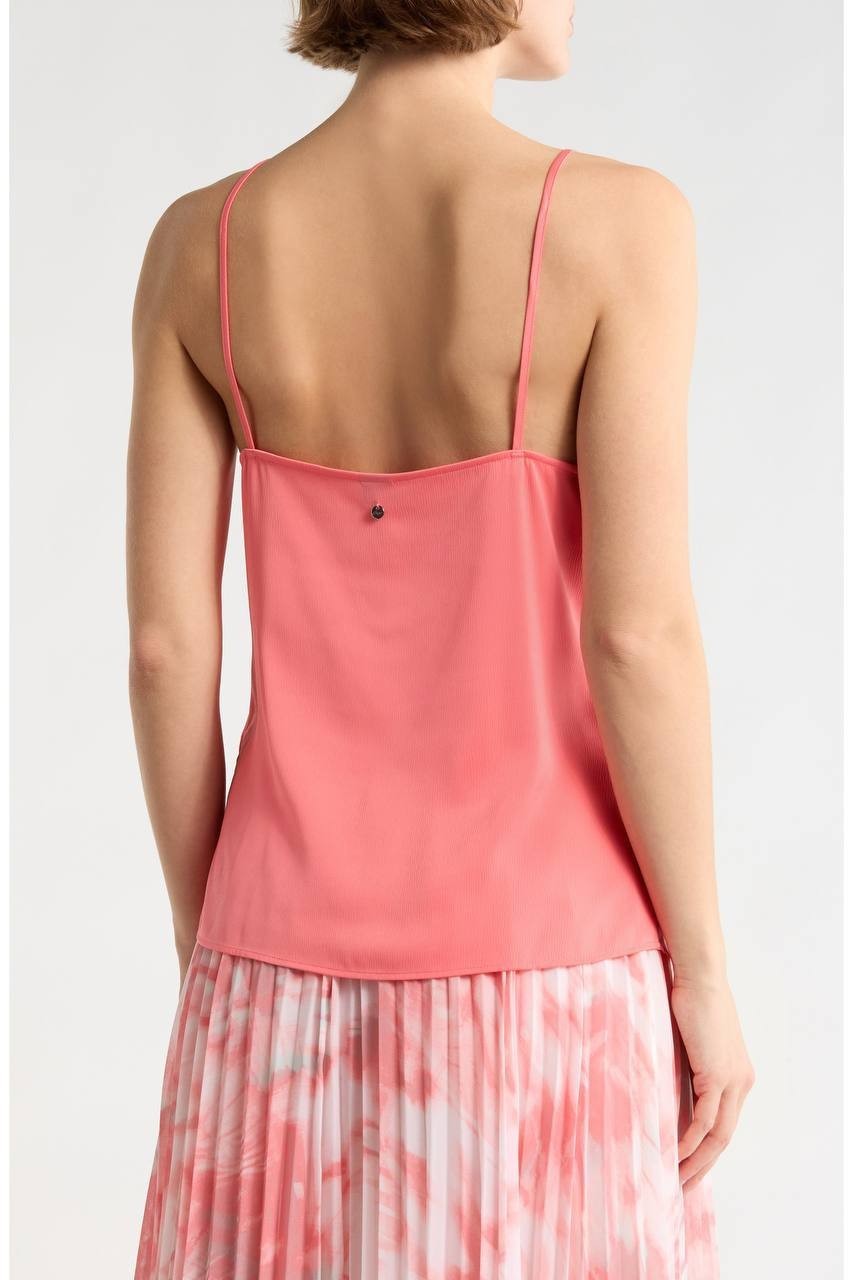 BOSS Ciecly Camisole V‑Neck Spaghetti Strap Top Medium Pink 12 NWT $89
