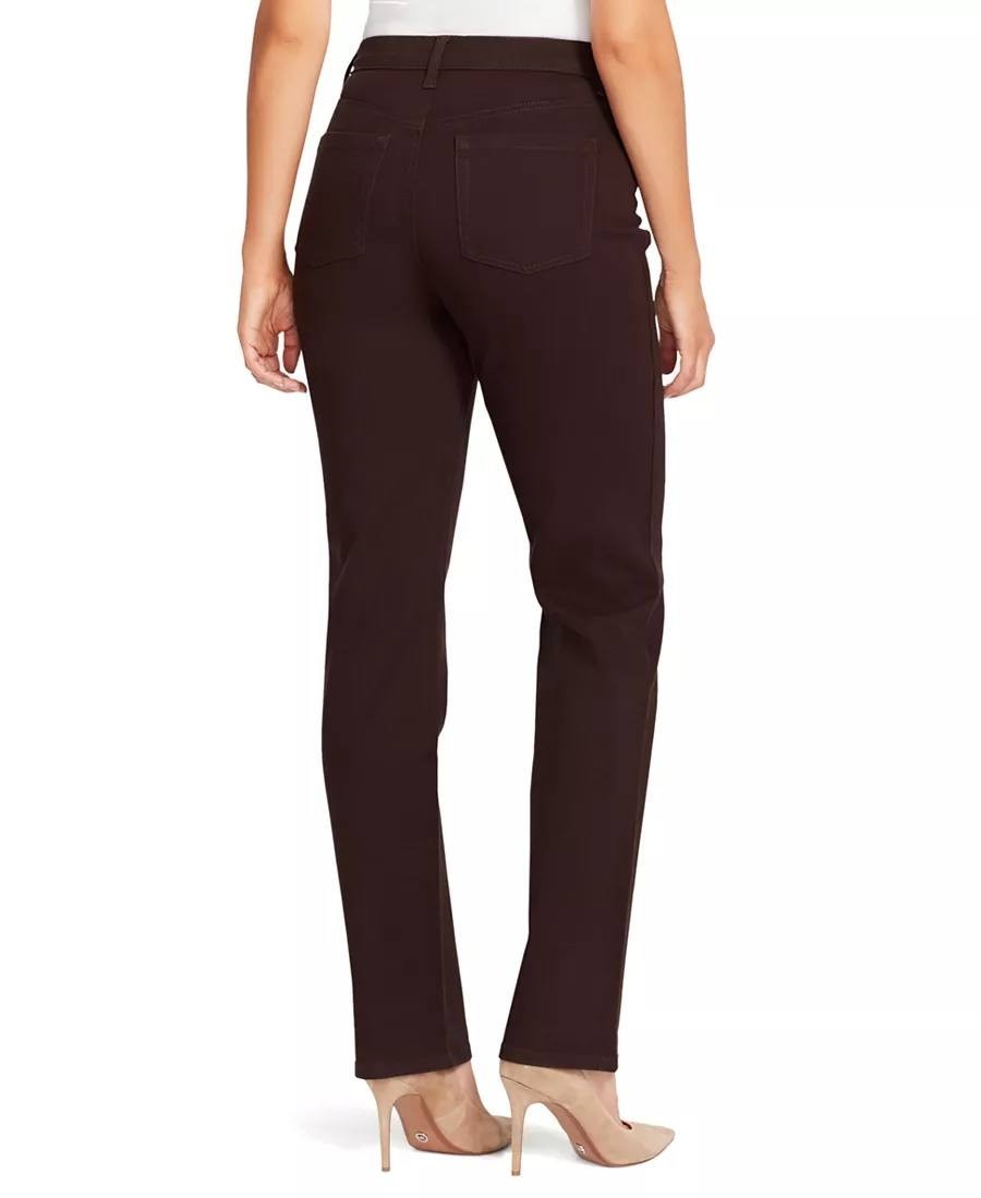 Gloria Vanderbilt Amanda Straight‑Leg Jeans Coffee Roast 10P NWT Classic MSRP$52