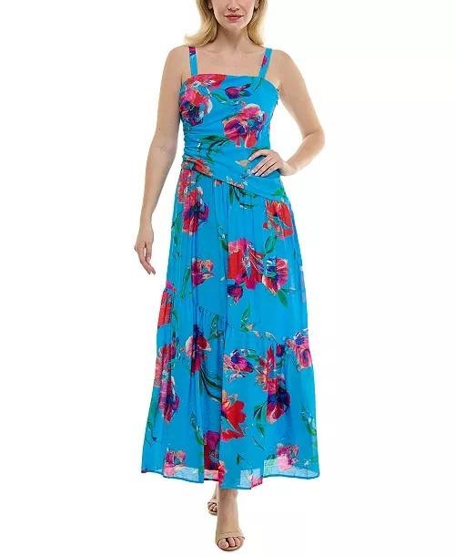 Taylor Asymmetrical Drop‑Waist Maxi Dress Red Salsa 16 NWT $128