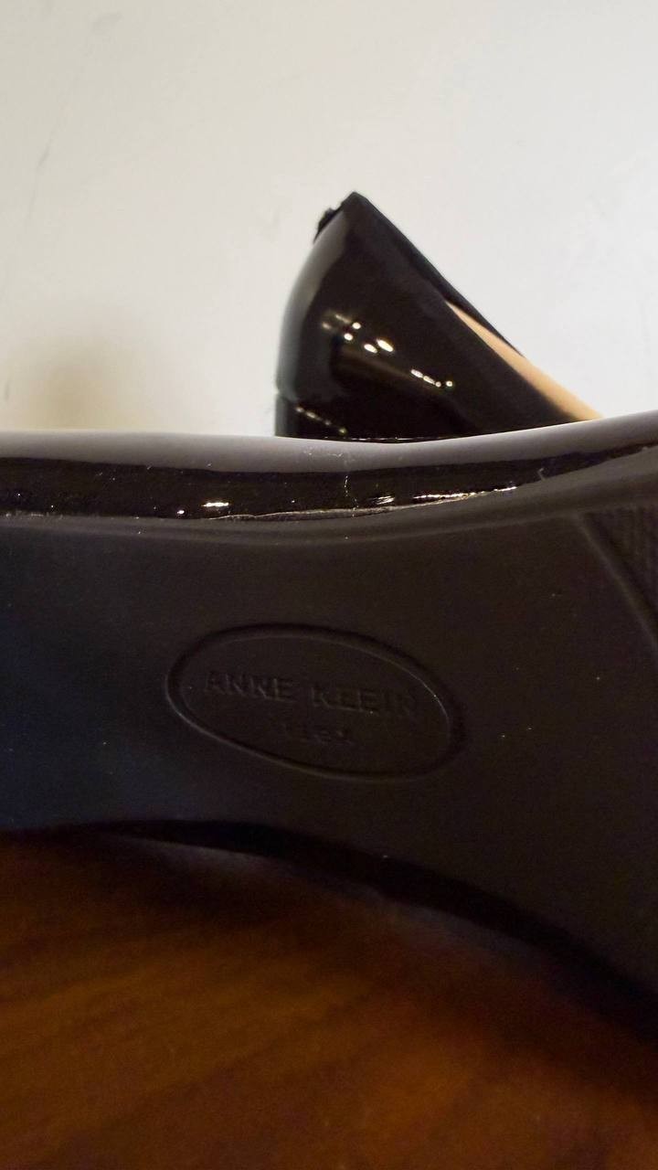 Anne Klein Block Heel Pumps 7.5M Black Patent New in Box  MSRP 89$