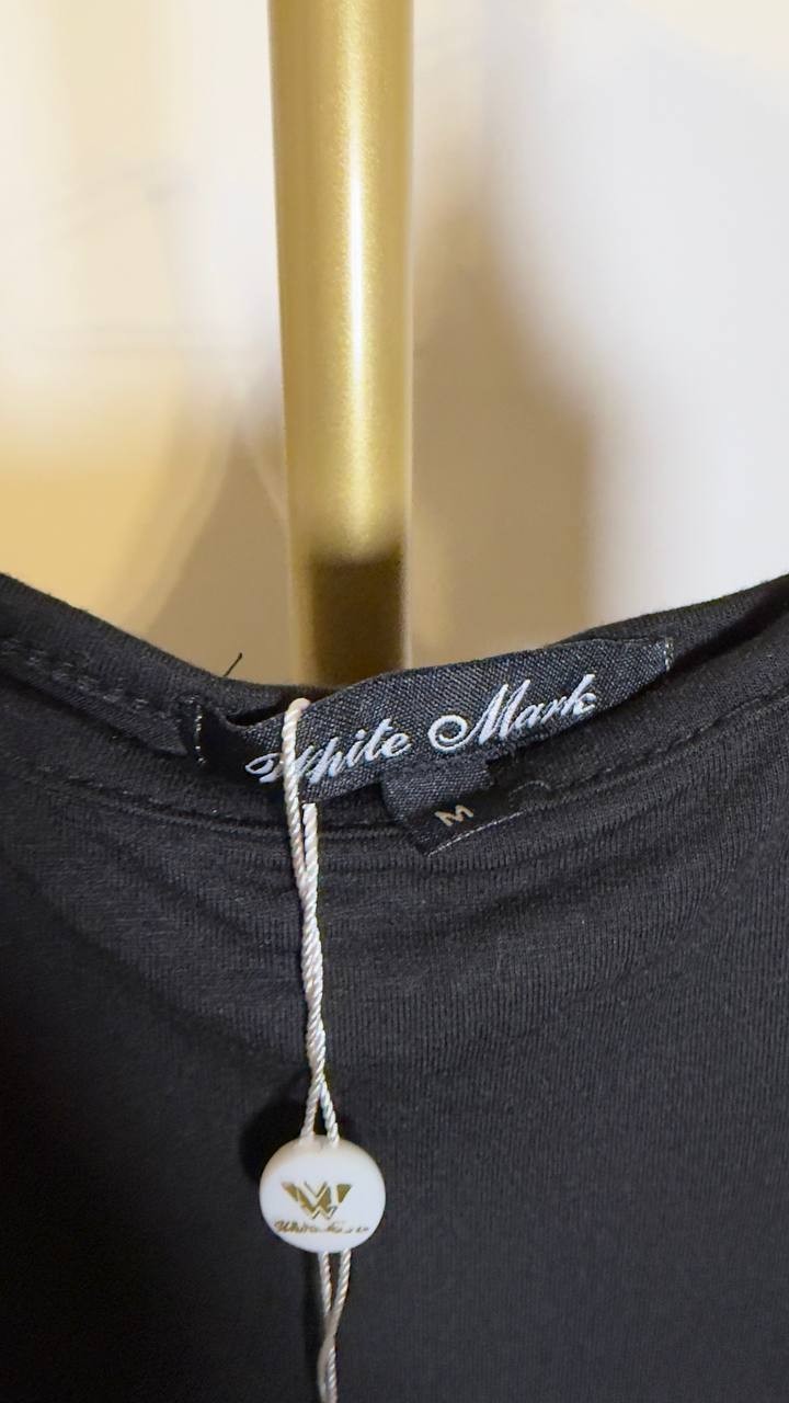 White Mark Cold Shoulder Full Length Maxi Dress Black M NWT $64