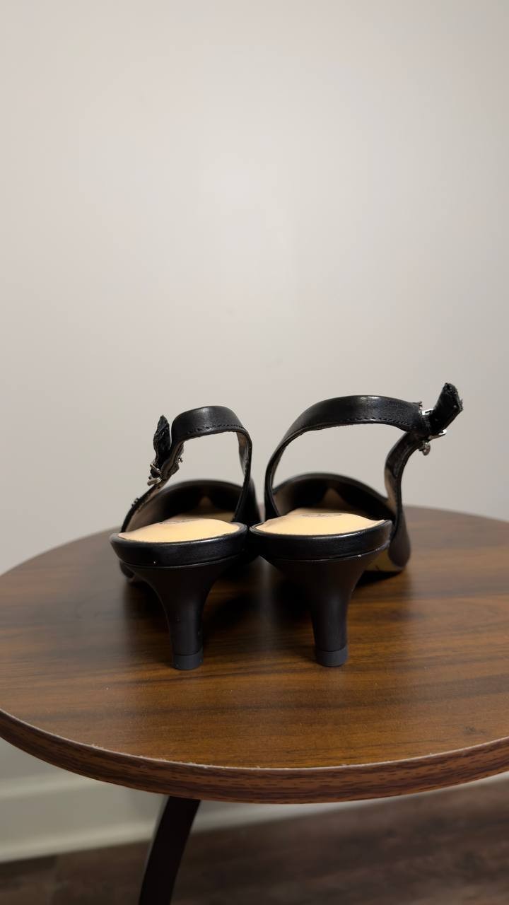 Bella  Vita  Slingback  Pumps  Black  8  W  New  $115