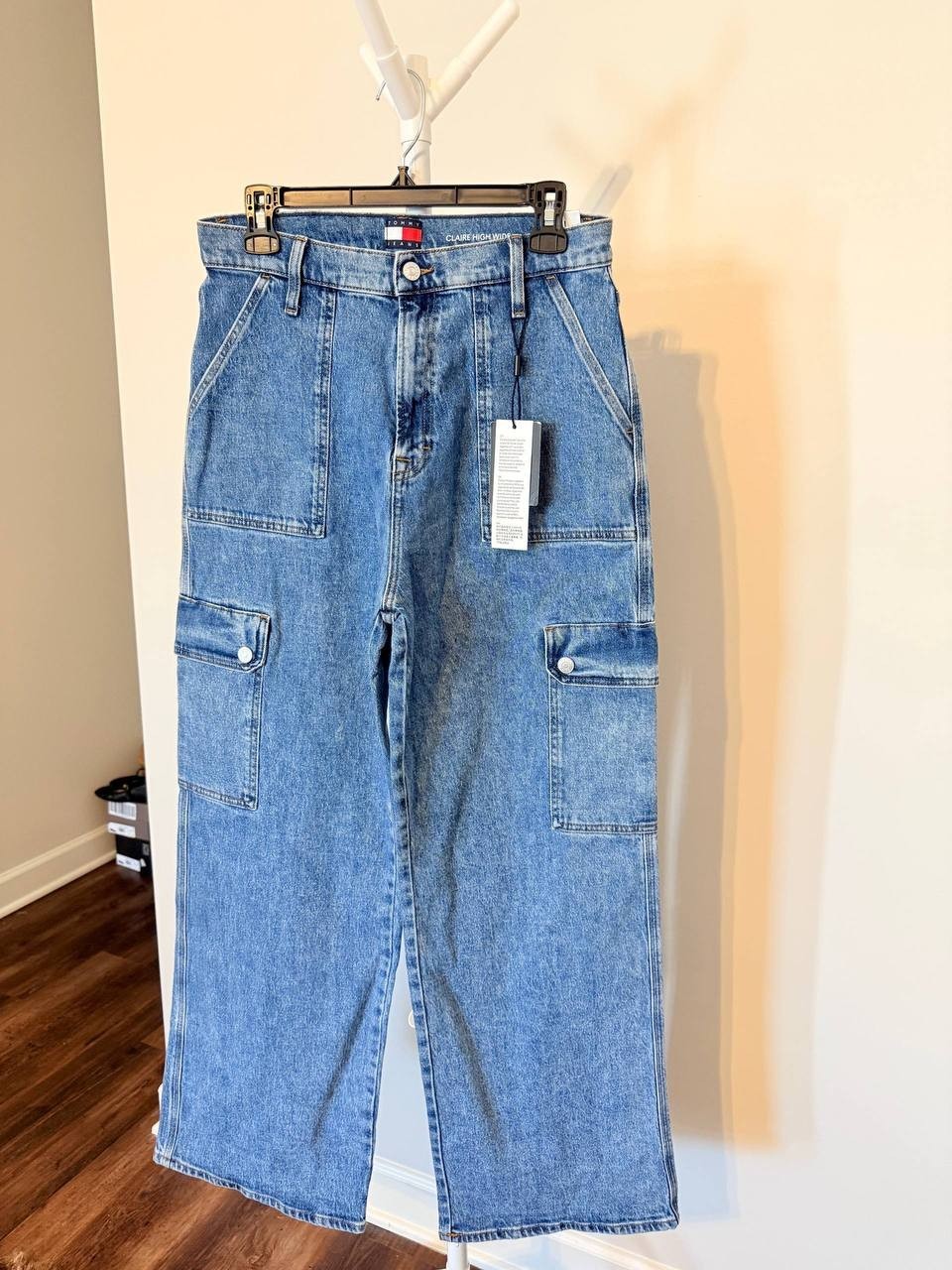 Tommy Jeans Claire High‑Rise Wide‑Leg Cargo Jeans – Size 31x30 – NWT – $188