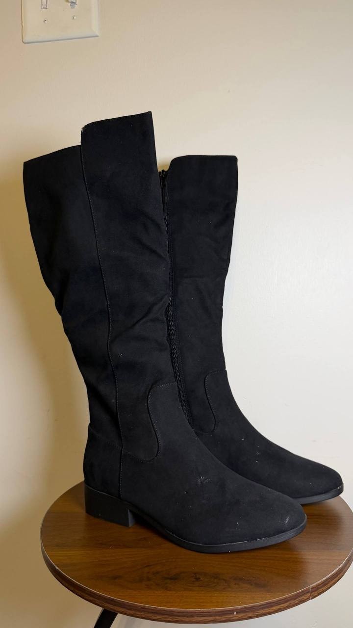 Style&Co Black Tall Fabric Boots Size 8 NIB MSRP $79.90