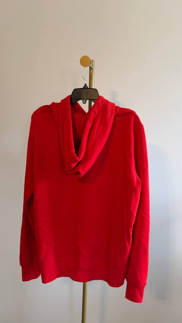 G‑Star RAW Men’s Distressed Originals Logo Fleece Hoodie Red L $140 NWT