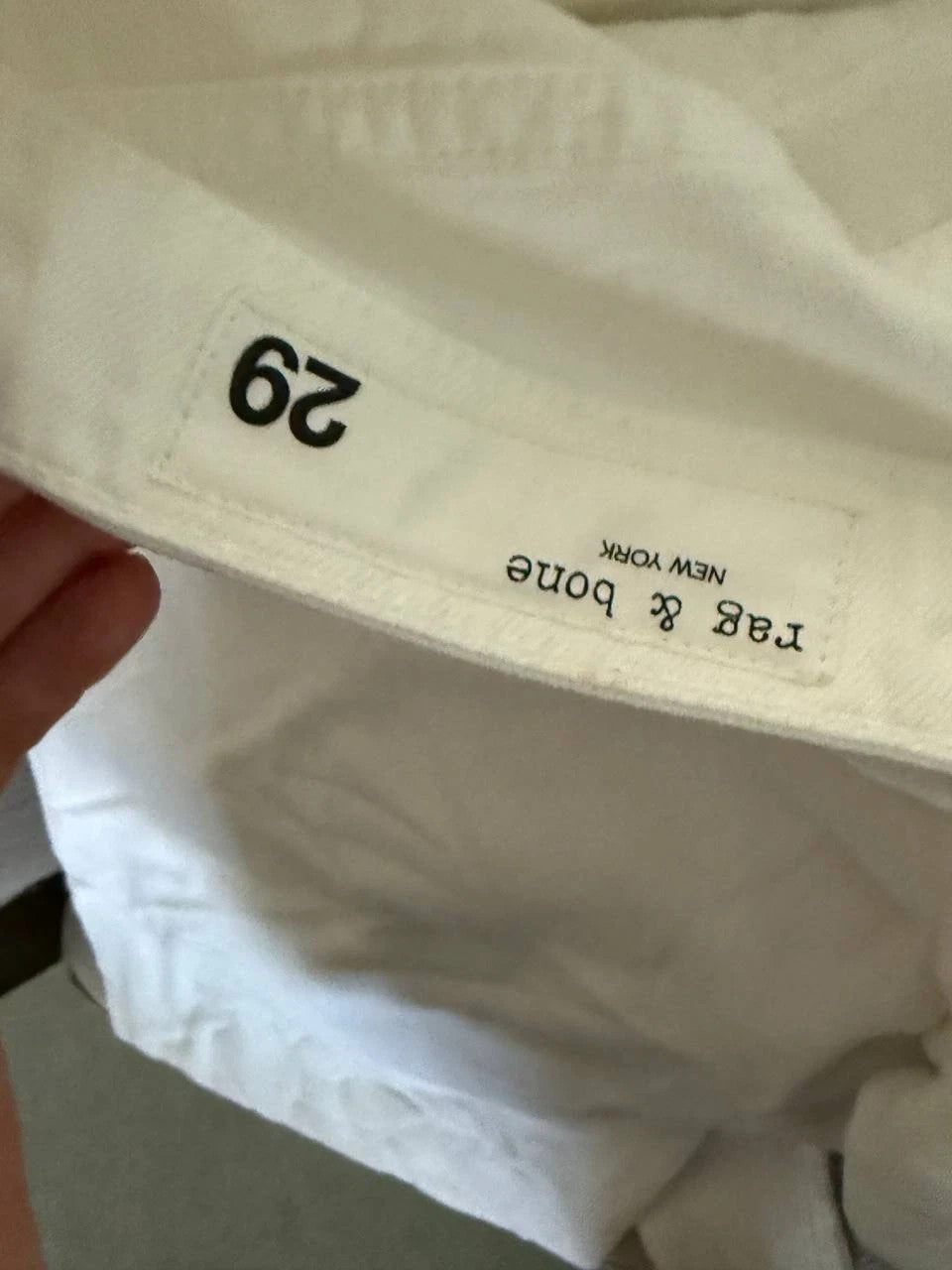 rag & bone Featherweight Logan Wide-Leg Jeans – Optic White, Size 29