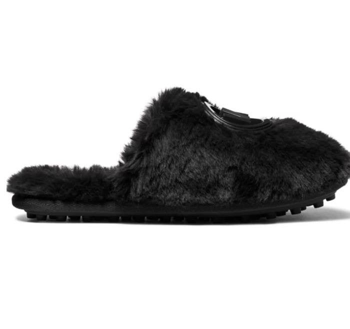 Michael Kors Ada Charm Slippers – Black – Size 6 – New Without Box