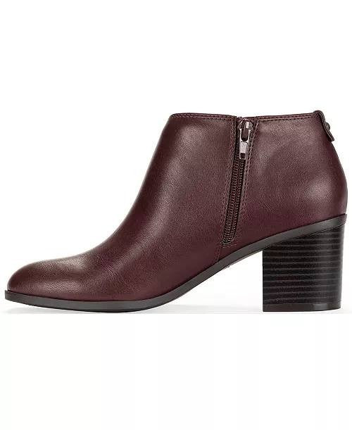 Style & Co Felaa Women’s Asymmetrical Booties Port Wine 8.5M Man‑Made $79.90 NWB