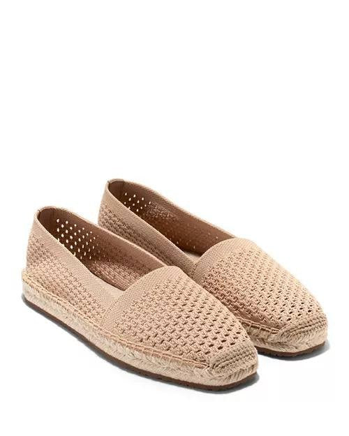 Cole Haan Keely Espadrille Flats–Soft Buff–Size 11B–Polyester/Leather–New in Box