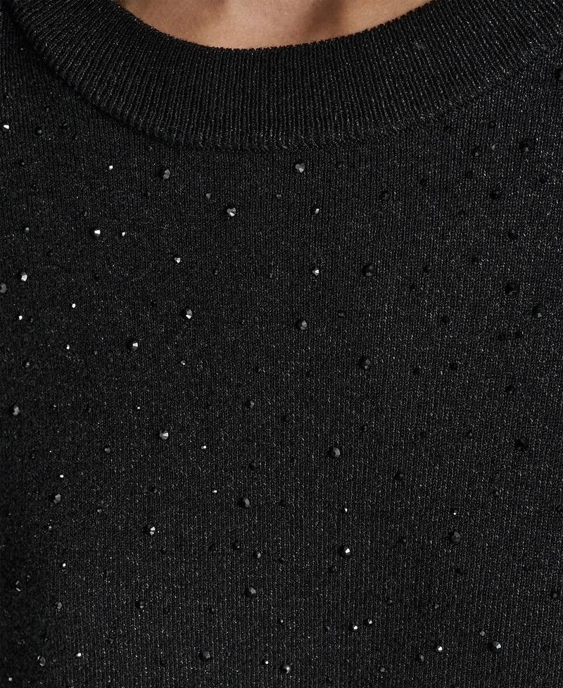 DKNY Sparkle Hotfix Long‑Sleeve Sweater – Size XS – NWT – $99