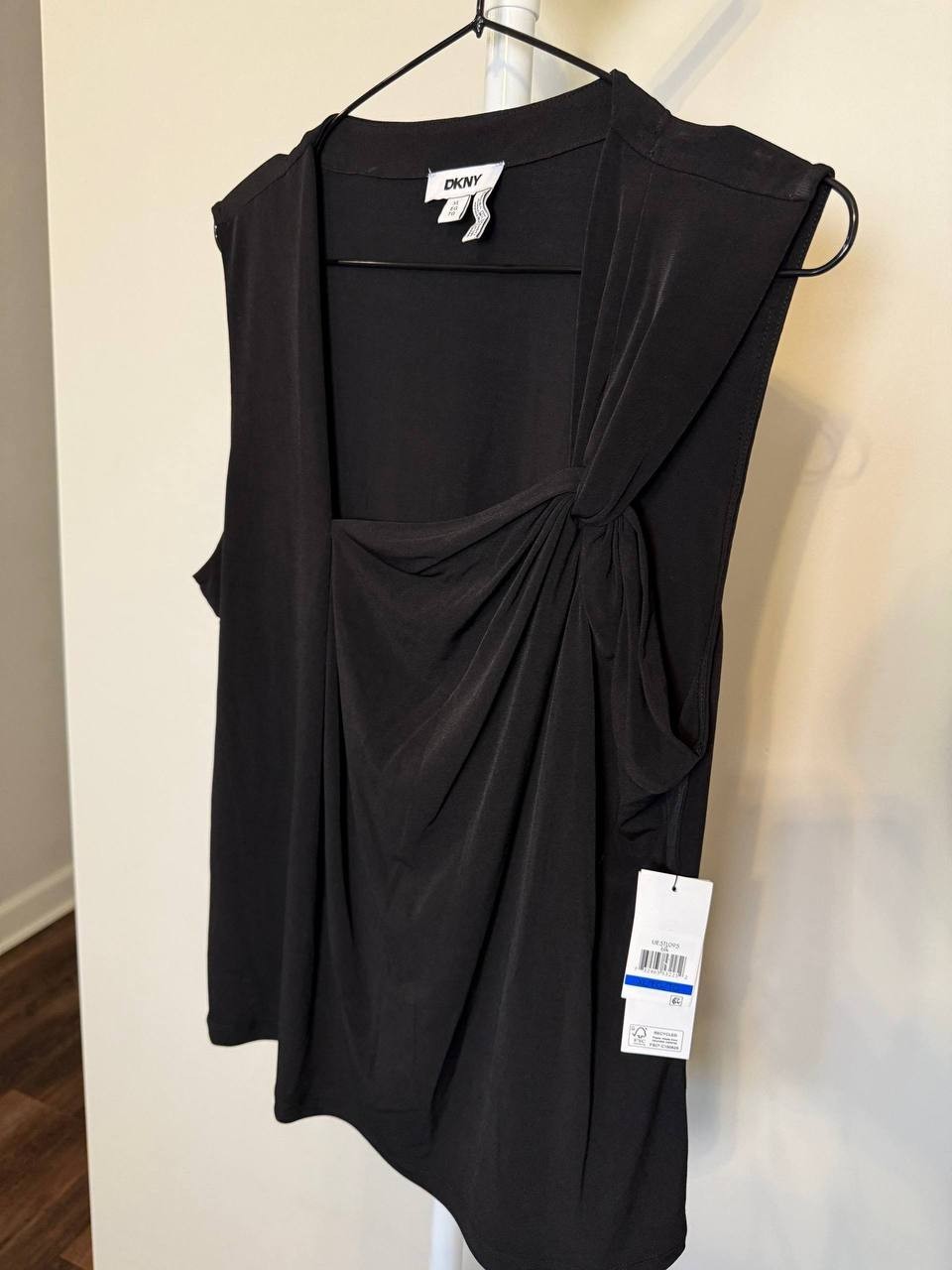 DKNY Asymmetrical‑Neck Sleeveless Top – Size XL – NWT – $69