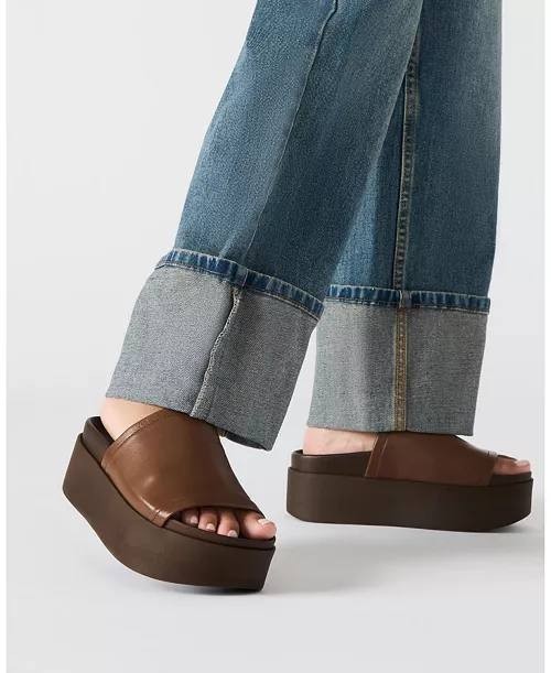 Steve  Madden  Arwen  Platform  Sandals  Brown  7  New  in  Box  $109