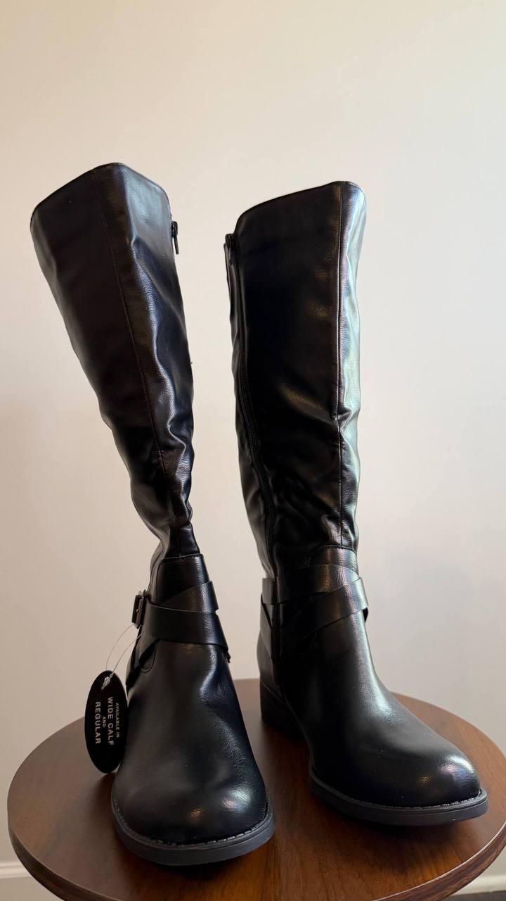 Style & Co Margoo Riding Boots Black 9.5M Man‑Made $79.90 NWB