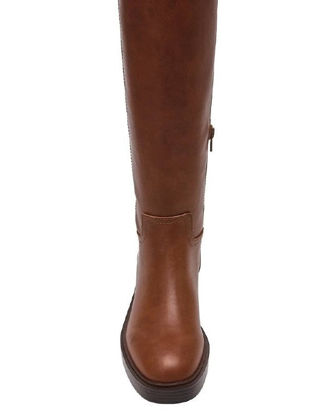 DV Dolce Vita Jernie Boots 10M Tan Smooth Riding Round Toe NIB msrp$99