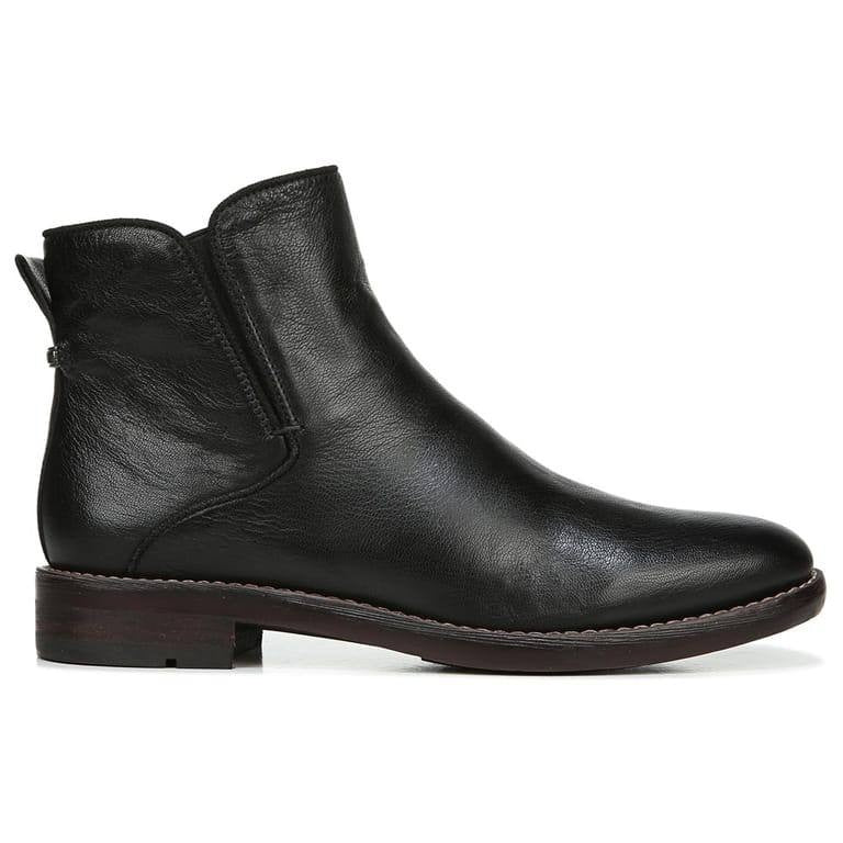 Franco Sarto Marcus Ankle Bootie Black 7.5 Leather Side Zip $159 NWOB