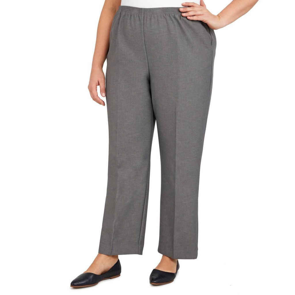 Alfred Dunner Women’s Plus Classics Average Length Pant Gray 20W $42.50 NWT