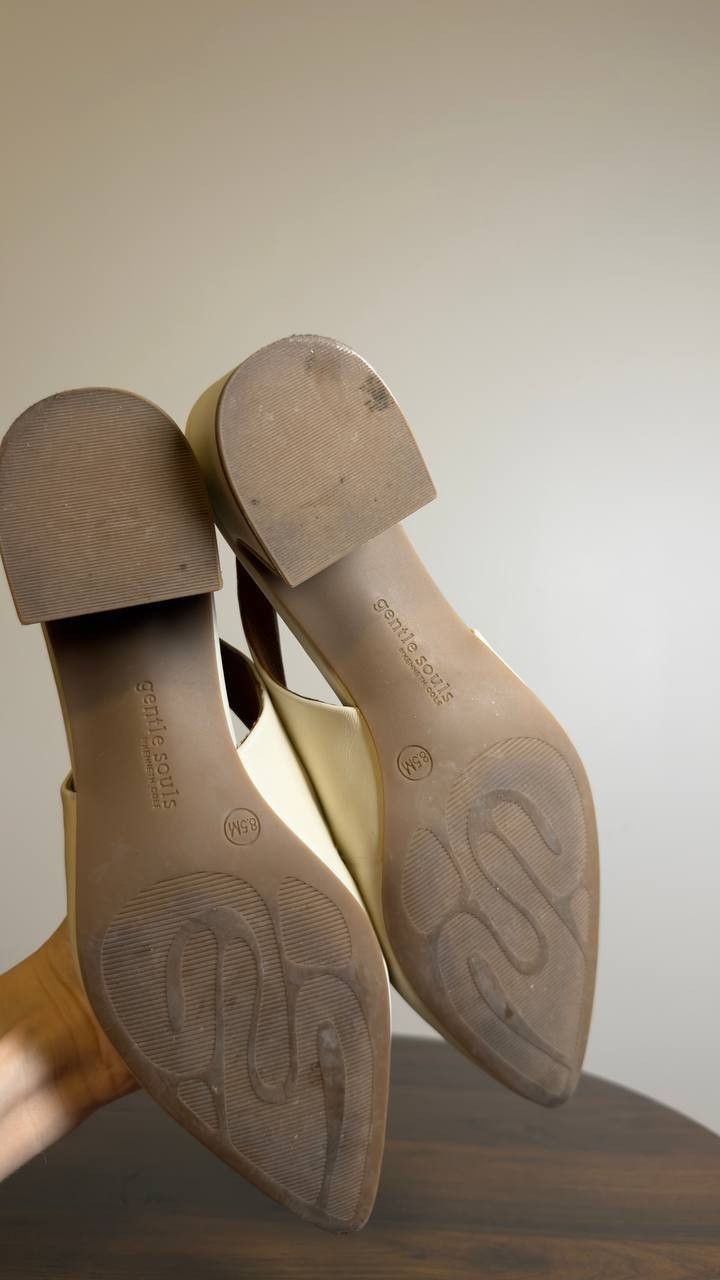 Gentle Souls Kenneth Cole Slingback Pumps Stone 8.5 M Pre-Owned $189.00