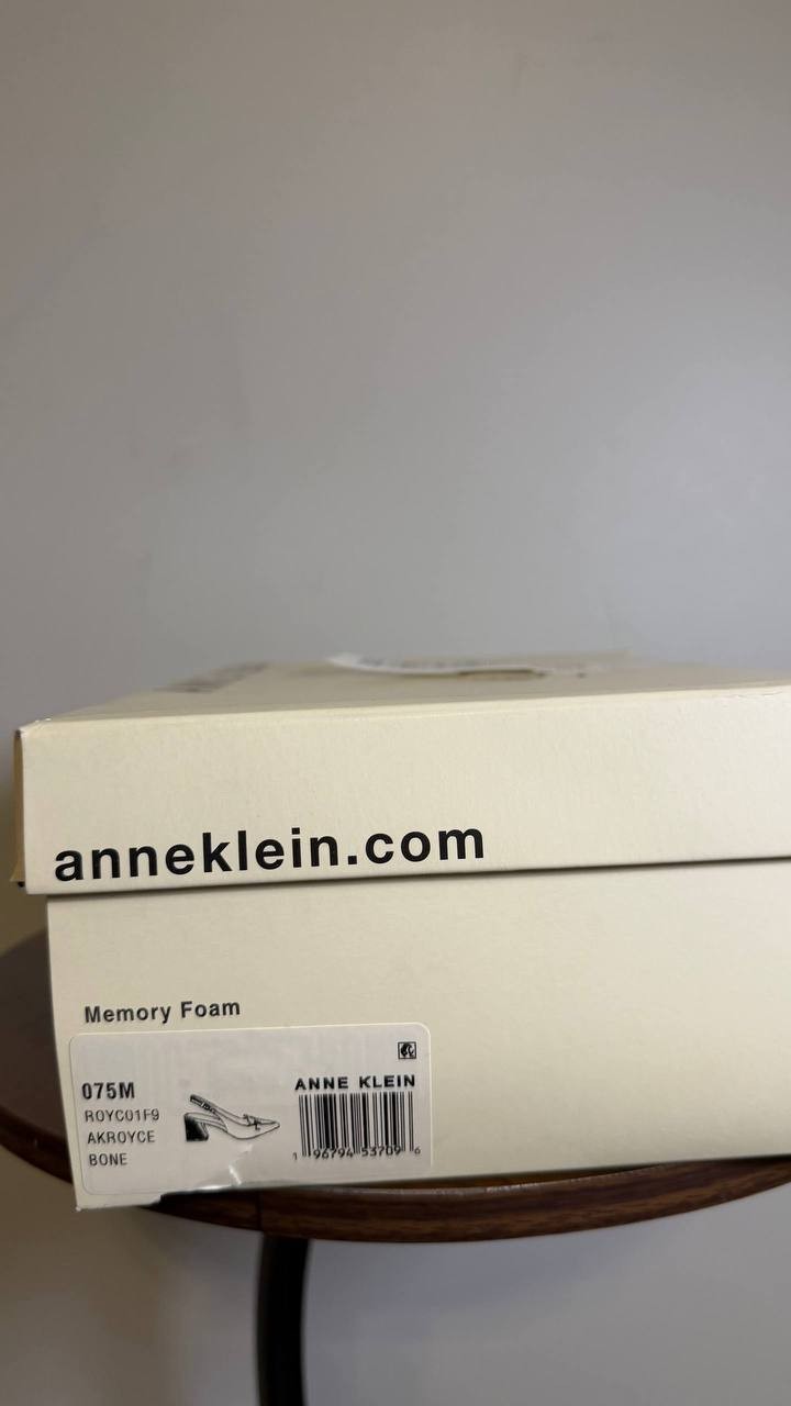 Anne Klein Bone Man‑Made Block Heel Pumps 7.5M New in Box MSRP $95