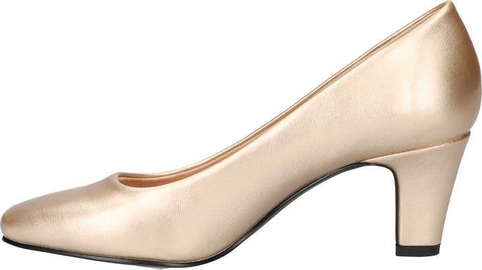 Easy Street Toe Pumps 7M Gold Synthetic Heels New in Box