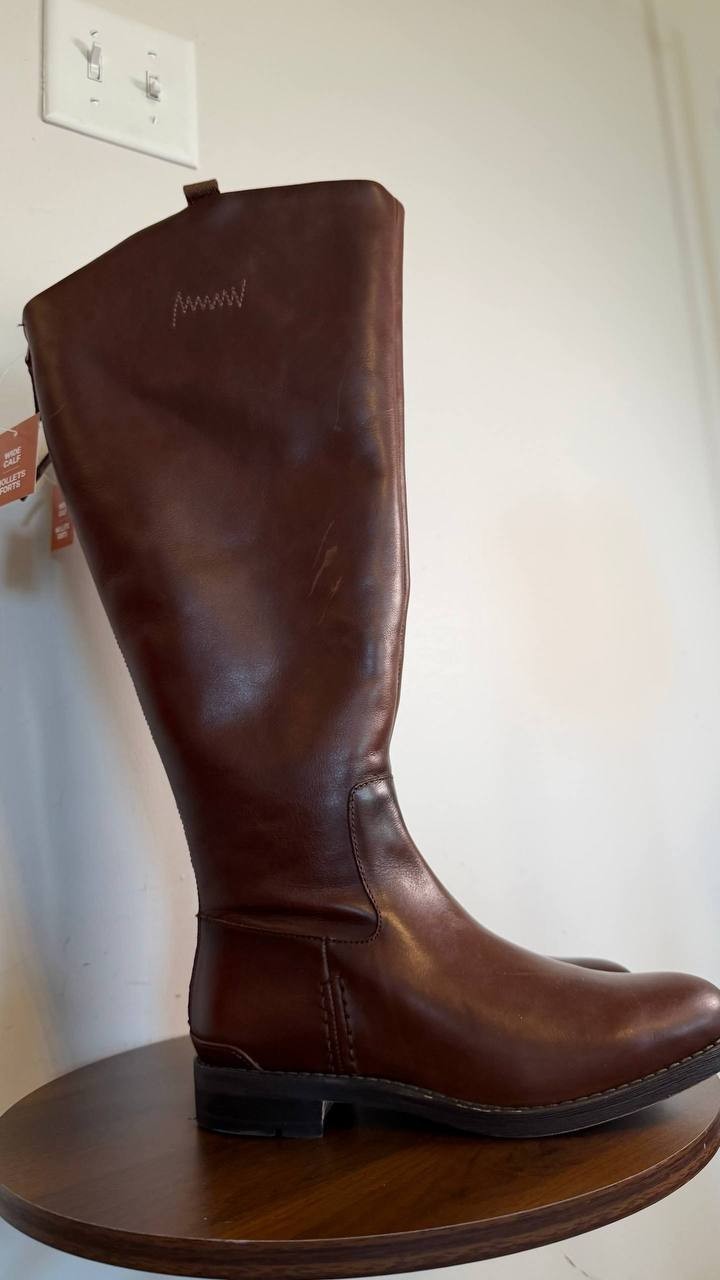 Franco Sarto Meyer Women’s Knee High Boots Brown 6.5M WC Leather $275 NWB