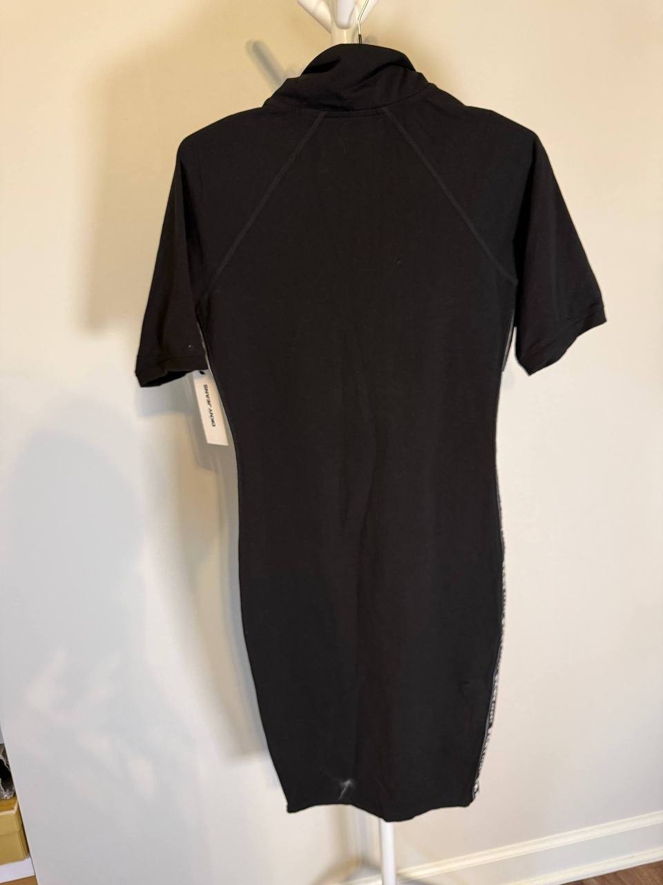 DKNY Black Zip-Front Logo Dress – Size S – NWT – $149