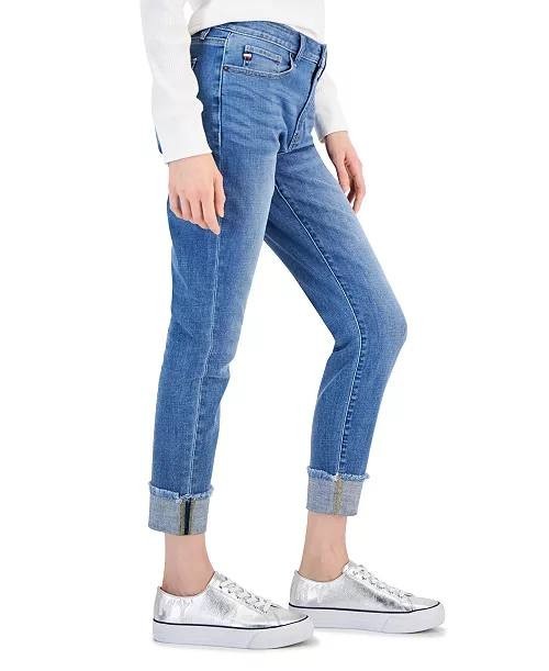 Tommy Hilfiger Tribeca TH Flex Skinny Cuff Jeans - Light Rinse, Size 12