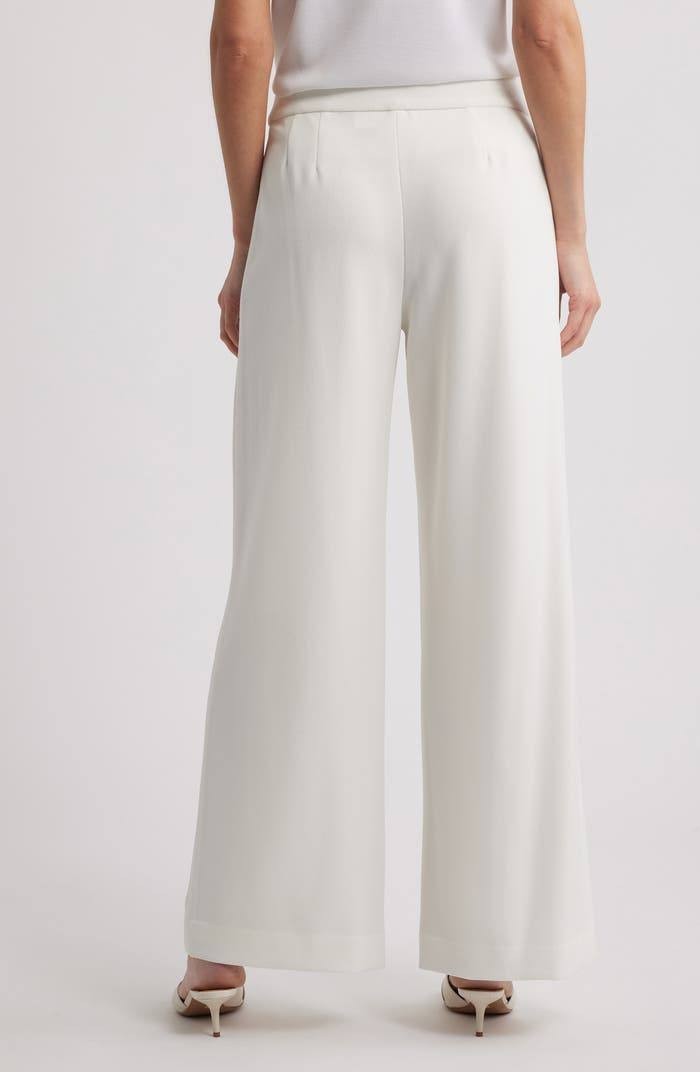 Tahari ASL Wide‑Leg Pants White 18W NWT $109