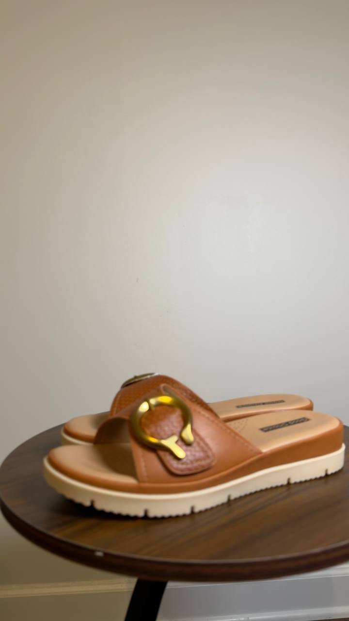 Life Stride  Platform  Sandals  Tan  Man‑Made  7M  New  With  Box  $80