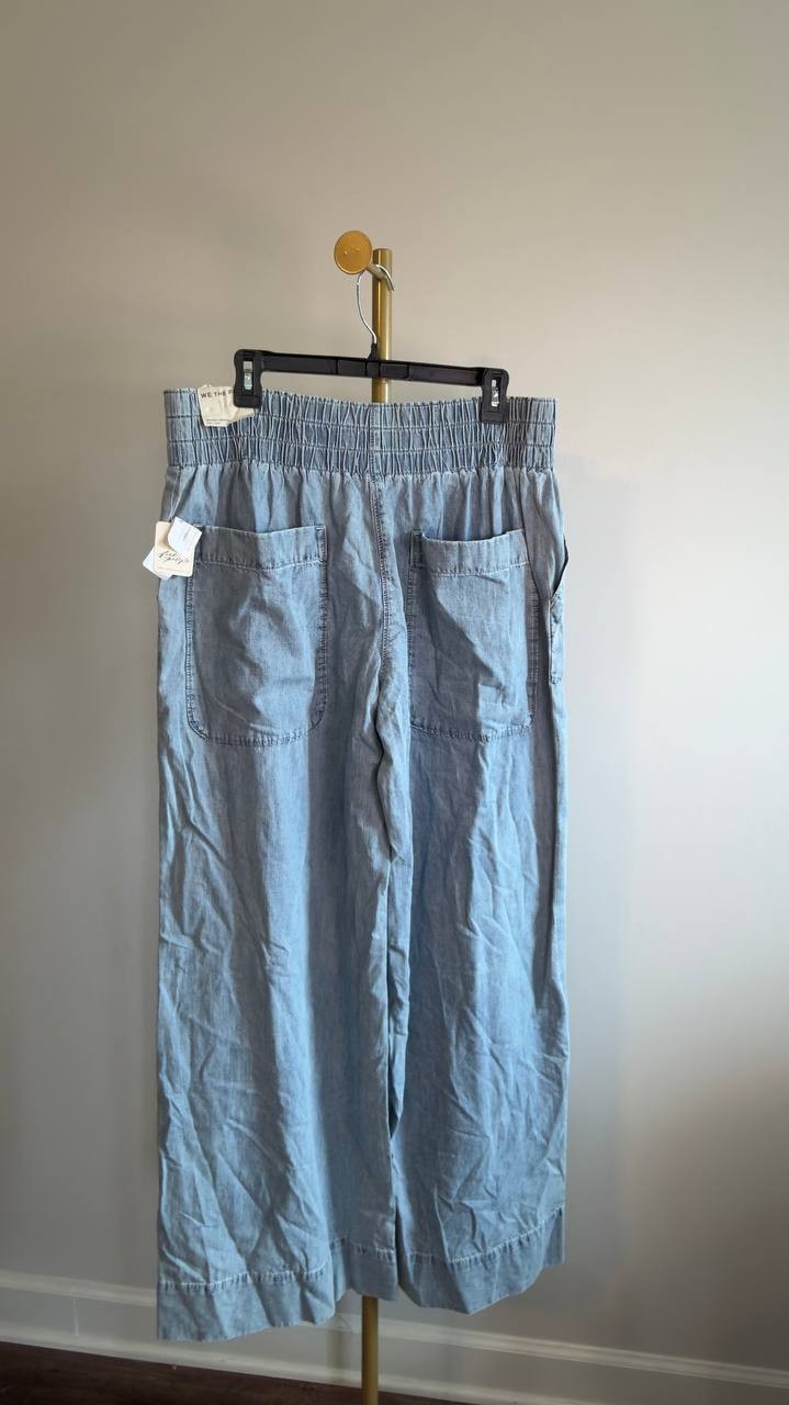 We The Free Breezy Pull-On Wide Leg Jeans Dusk L NWT $78