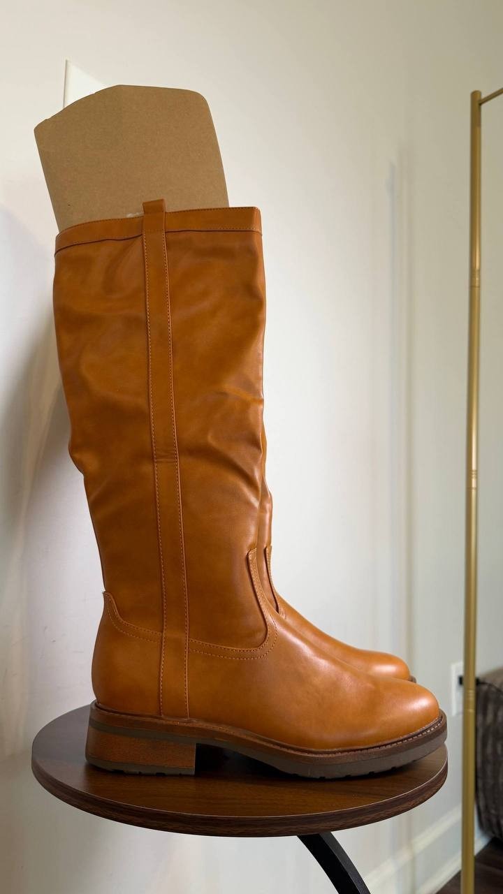 Style & Co Women’s Terryy Riding Boots Sweet Maple 10M Man‑Made MSRP $99.90 NWOB