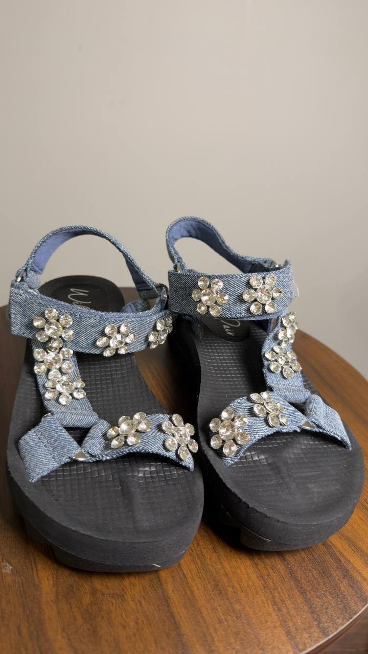 Wild  Pair  Sporty  Sandals  Denim  6  M  New  $69.90