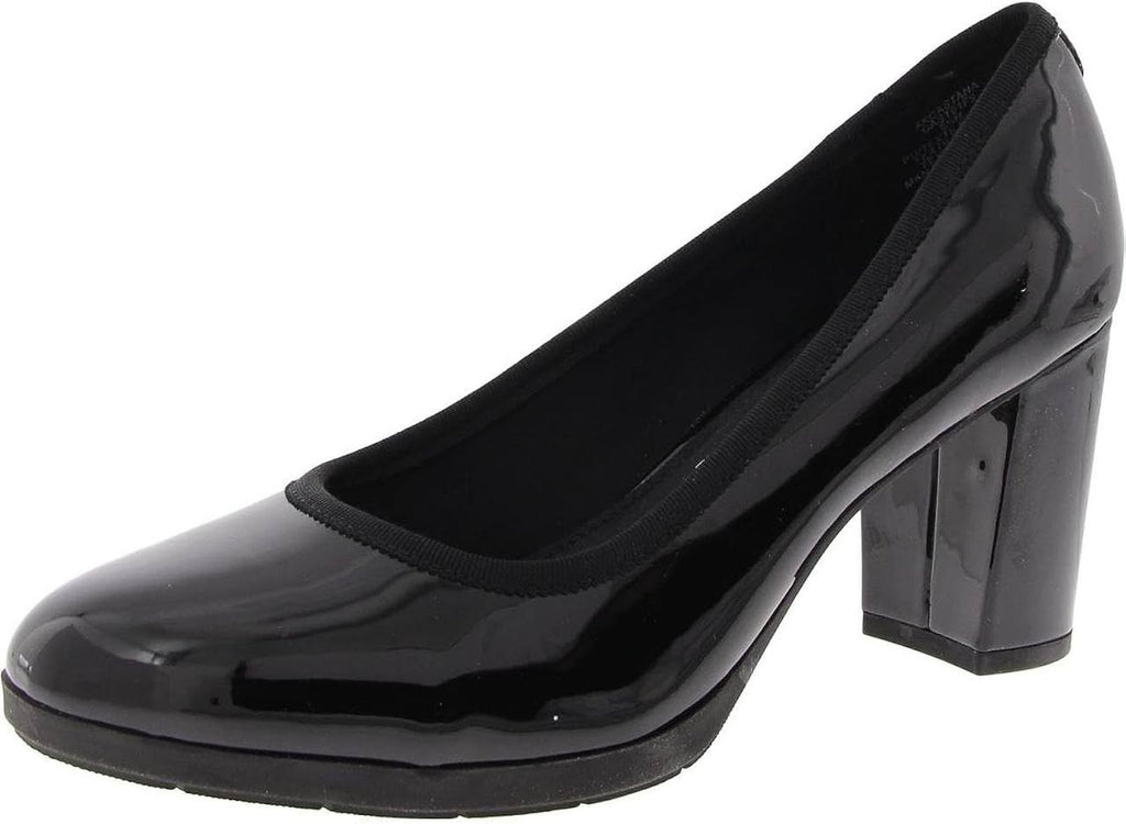 Anne Klein Block Heel Pumps 7.5M Black Patent New in Box  MSRP 89$